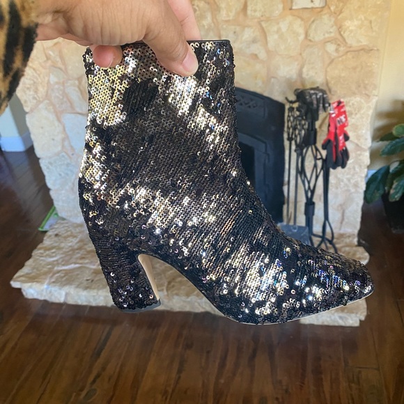 Jimmy Choo Mirren 85 sequined bootie size 40.5 - Picture 5 of 7
